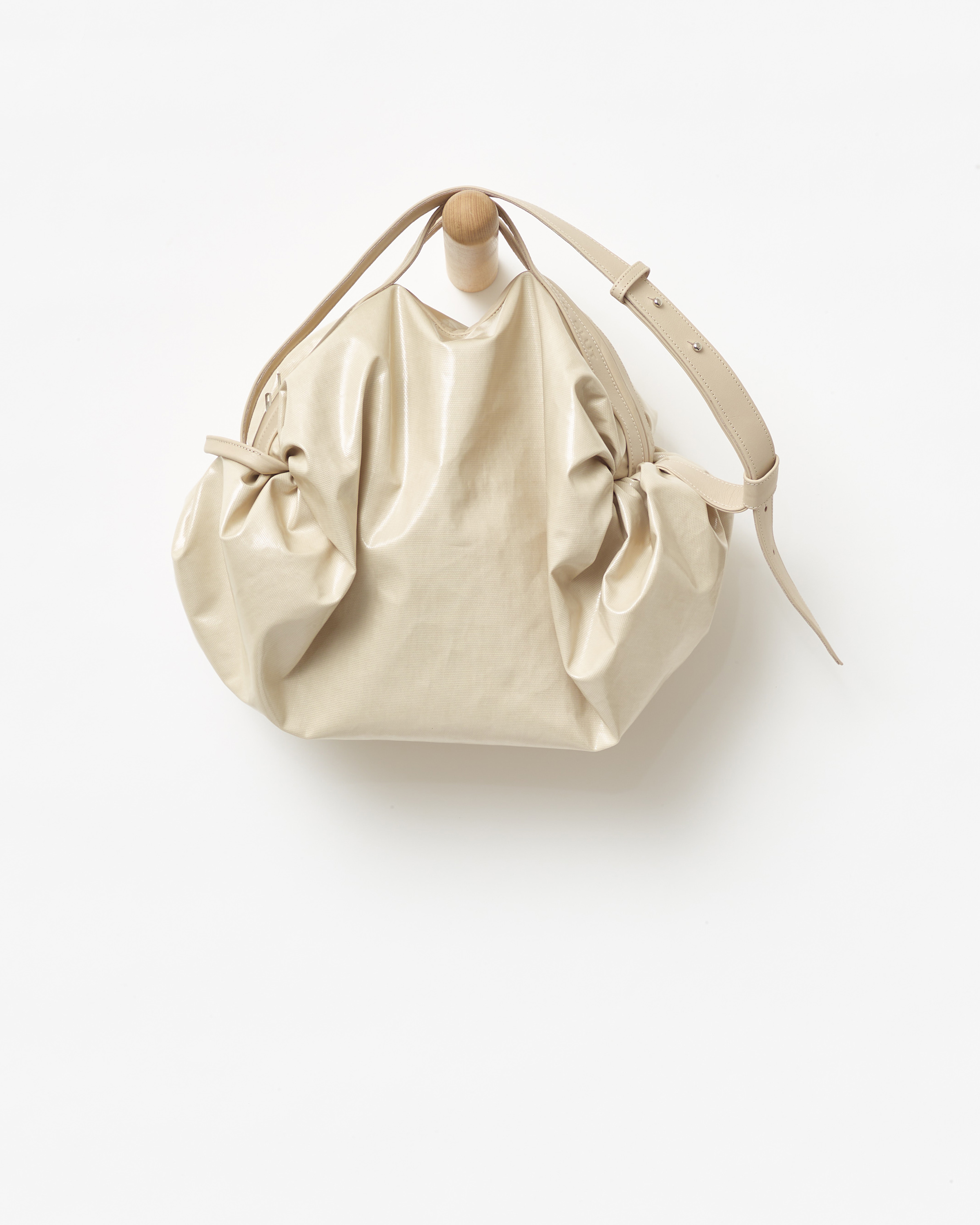 Beige Canvas Eva Shoulder Bag Soft Shoulder Bag Made From Feather 